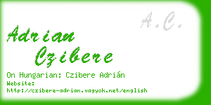 adrian czibere business card
